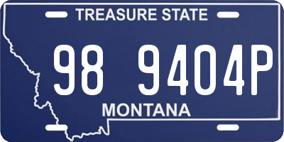 MT license plate 989404P