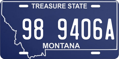 MT license plate 989406A