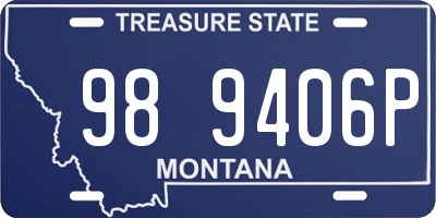 MT license plate 989406P