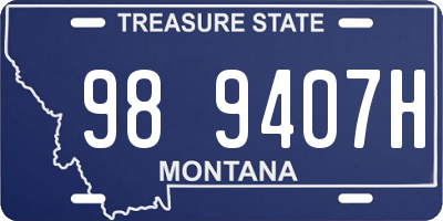 MT license plate 989407H