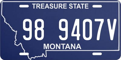 MT license plate 989407V