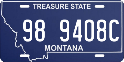 MT license plate 989408C