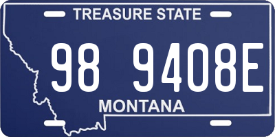 MT license plate 989408E