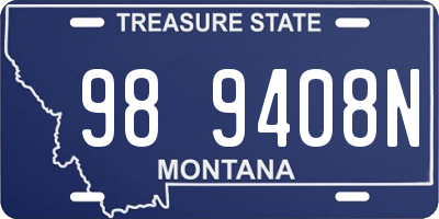 MT license plate 989408N
