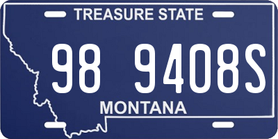 MT license plate 989408S