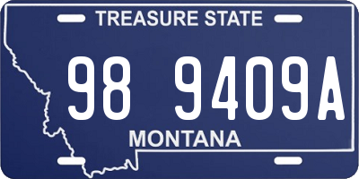 MT license plate 989409A