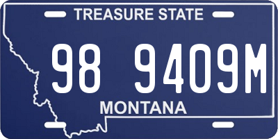 MT license plate 989409M