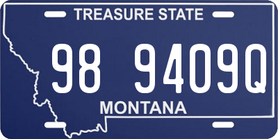MT license plate 989409Q