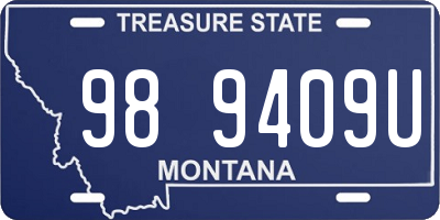 MT license plate 989409U