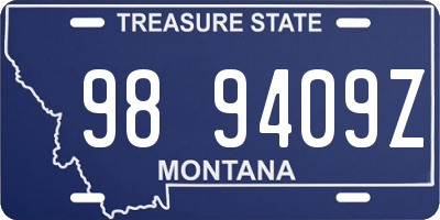 MT license plate 989409Z