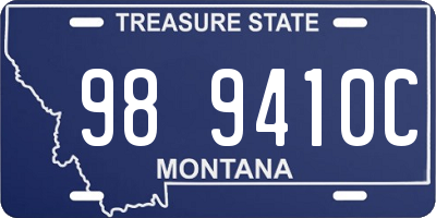 MT license plate 989410C