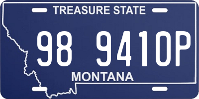 MT license plate 989410P
