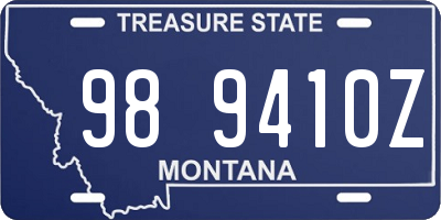 MT license plate 989410Z