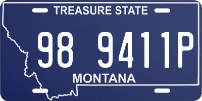 MT license plate 989411P