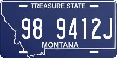 MT license plate 989412J