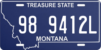 MT license plate 989412L