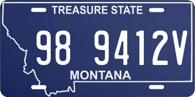 MT license plate 989412V