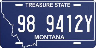 MT license plate 989412Y