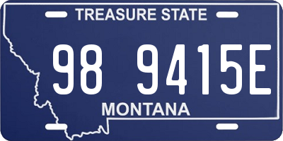 MT license plate 989415E