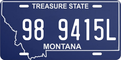 MT license plate 989415L