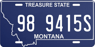 MT license plate 989415S