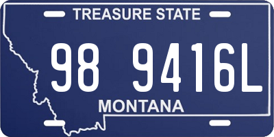 MT license plate 989416L