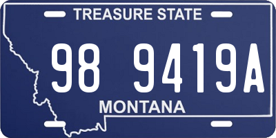 MT license plate 989419A