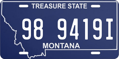 MT license plate 989419I