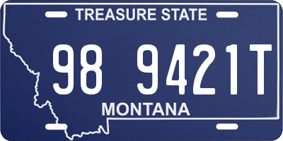 MT license plate 989421T