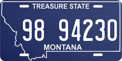 MT license plate 989423O