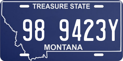MT license plate 989423Y