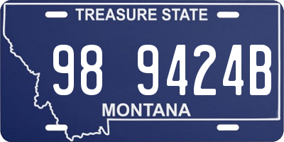 MT license plate 989424B
