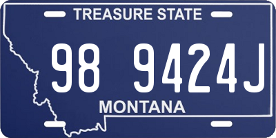 MT license plate 989424J