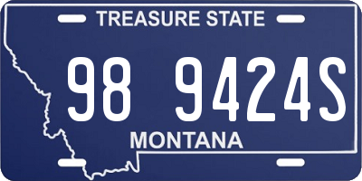 MT license plate 989424S