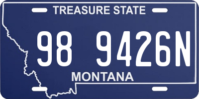 MT license plate 989426N
