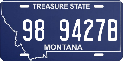 MT license plate 989427B