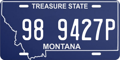 MT license plate 989427P