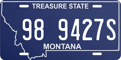 MT license plate 989427S