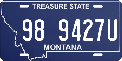 MT license plate 989427U