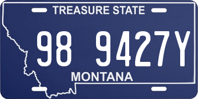 MT license plate 989427Y