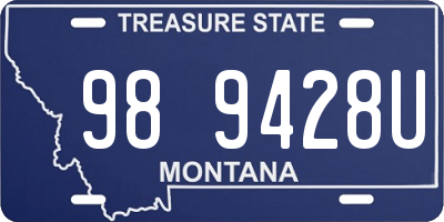 MT license plate 989428U