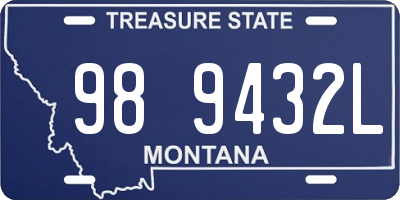 MT license plate 989432L