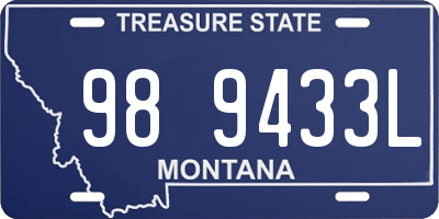 MT license plate 989433L