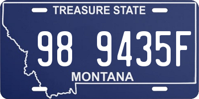 MT license plate 989435F