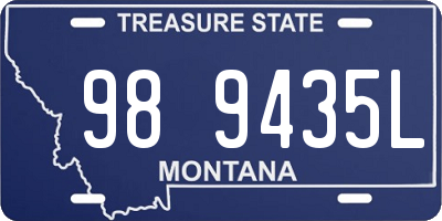 MT license plate 989435L