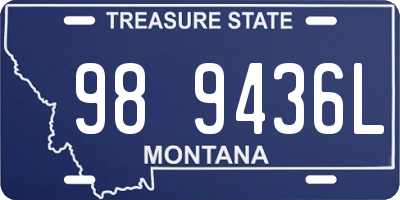 MT license plate 989436L