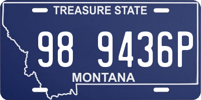 MT license plate 989436P