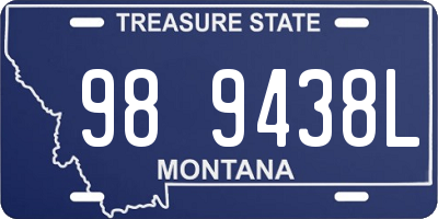 MT license plate 989438L