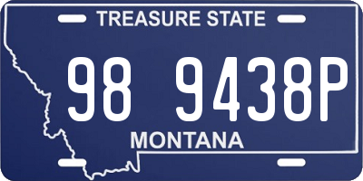MT license plate 989438P
