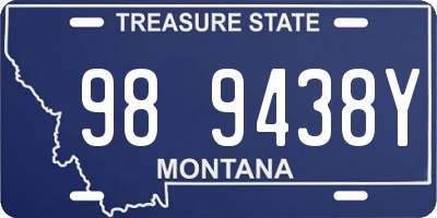 MT license plate 989438Y